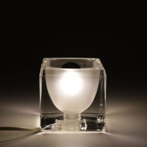 1970s small ice cube table lamp Putzler Germany