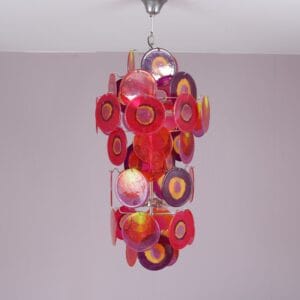 1970s Disk Candelier by Aro Leuchten Germany