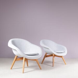 1950s set of 2 easy chairs by Frantisek Jirak Tjech
