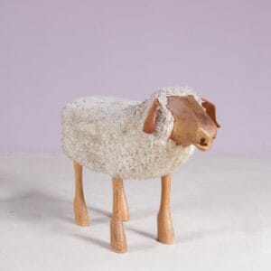 1960s sheep sculpture/stool by Peter Krafft Germany