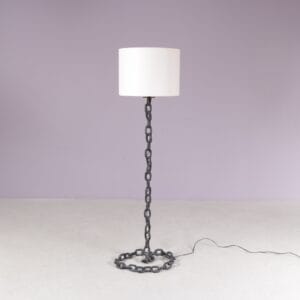 1970s Brutalist chain floor lamp in the style of Franz West Netherlands
