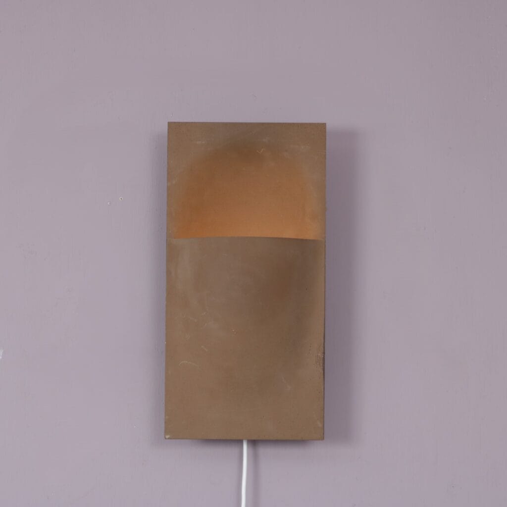 1970s "Balance" Wall lamp in golden coloured metal model C-1550 / Bertrand Balas / Raak, Netherlands