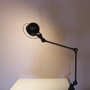 1950s  Table clamp lamp in black metal, recent edition model SI332/ Jieldé, France