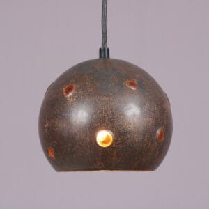 1970s copper with glass round hanging lamp by Pfeil & Putzler Germany