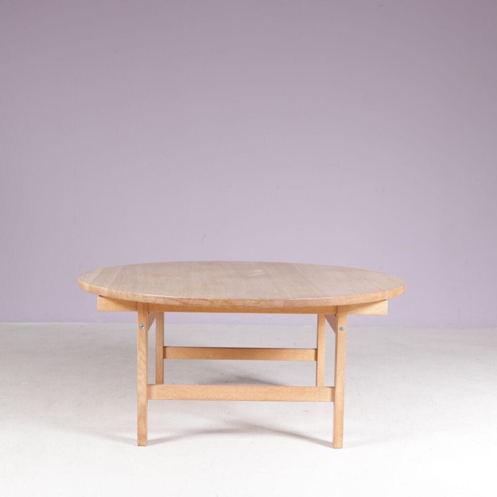 1960s Round coffee table by H. J. Wegner for Andreas Tuck Denmark